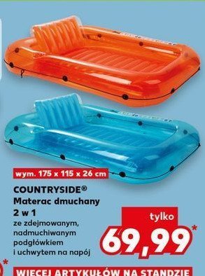 Materac dmuchany 2w1 175 x 115 x 26 cm K-classic countryside promocja