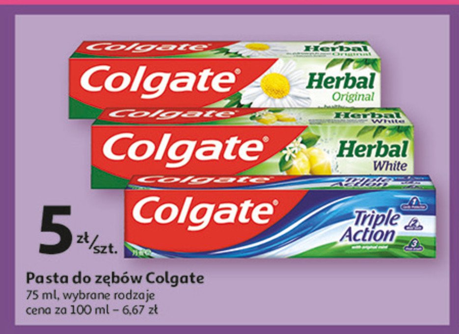 Pasta do zębów white Colgate herbal promocja