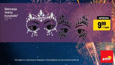 Dekoracja twarzy kryształki promocja w POLOmarket