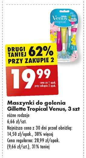 Maszynka do golenia Gillette Venus Tropical promocja