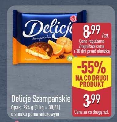 Biszkopty Szampańskie pomarańczowe promocja w Aldi