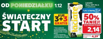 Mleko Łaciate UHT 2% tł. 1l promocja w Kaufland