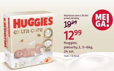 Huggies pieluchy Extra Care 2, 3-6kg, 26 szt. promocja w Rossmann