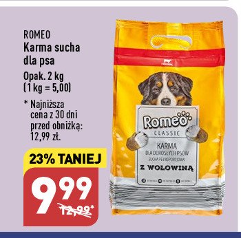 Karma dla psa z wołowina Romeo (karma) promocja