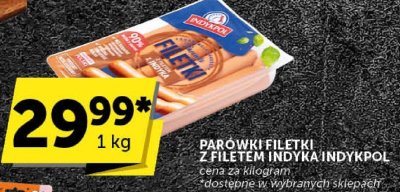 Parówki filetki z filetem indyka Indykpol promocja w ABC