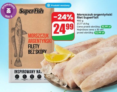 Filet morszczuk argentyński SuperFish promocja w Dino