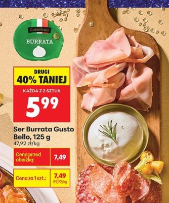 Ser Buratta Gusto Bello promocja w Biedronka