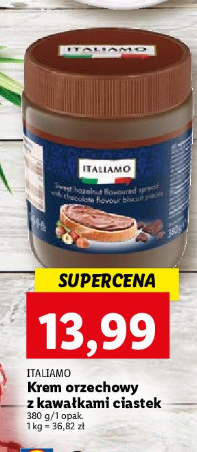 Krem orzechowy z kawa艂kami ciastek Italiamo promocja