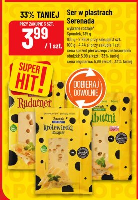 Ser w plastrach Serenada wybrane rodzaje Spomlek promocja w POLOmarket