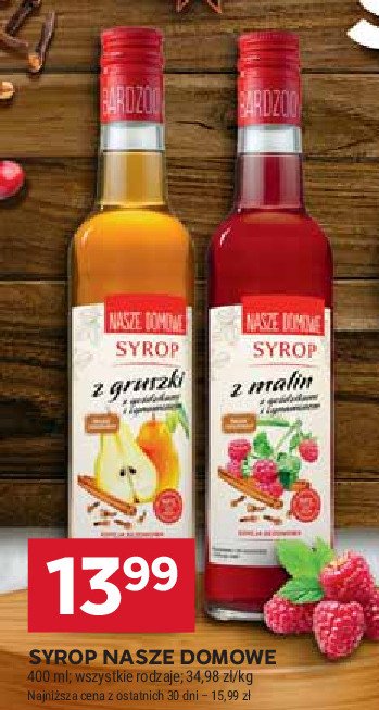 Syrop z malin z cynamonem i goździkami Nasze domowe promocja