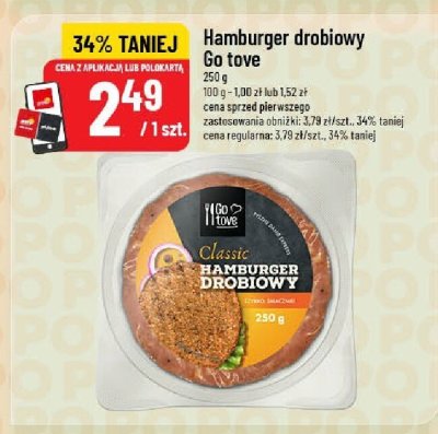 Hamburger drobiowy Go tove promocja w POLOmarket