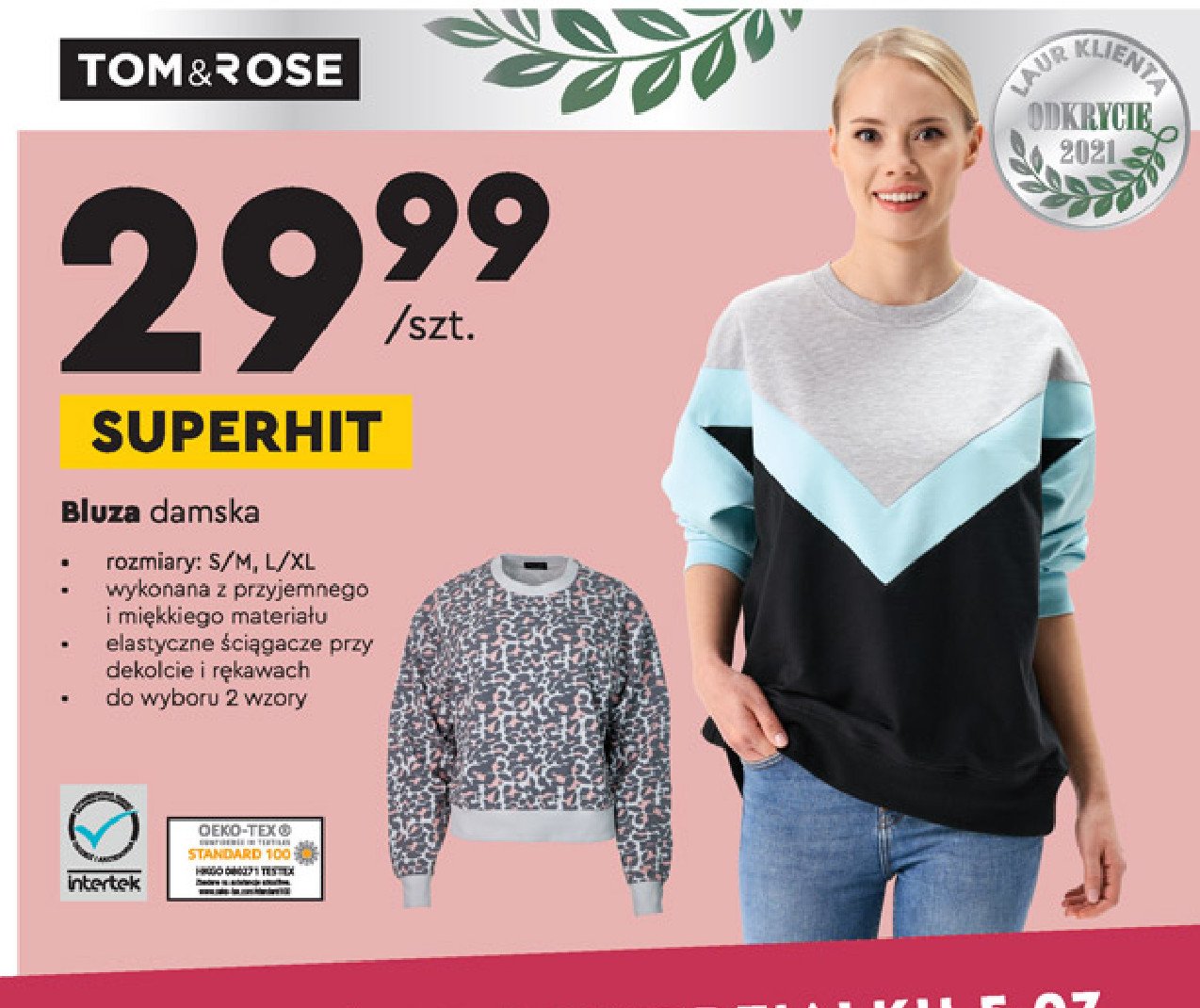 Bluza damska l/xl Tom & rose promocja
