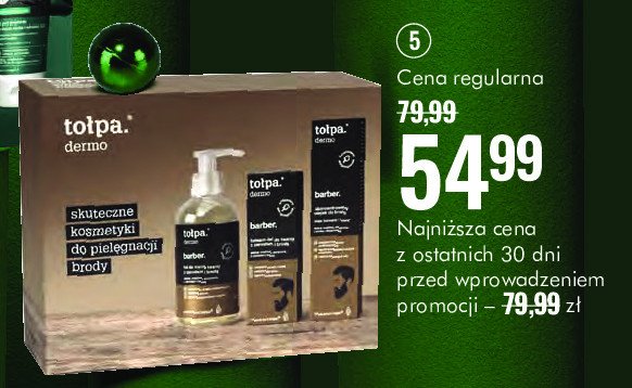 Zestaw w pudełku: żel do mycia twarzy 150 ml + olejek do brody 40 ml + balsam-żel do twarzy Tołpa dermo men barber promocja