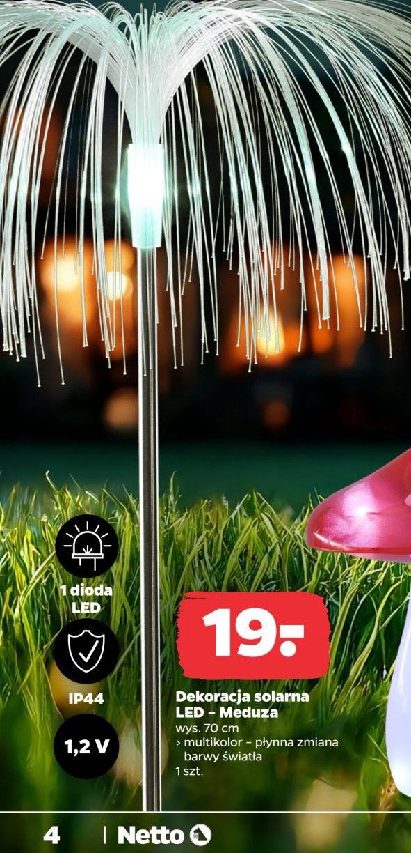 Dekoracja solarna led meduza promocja