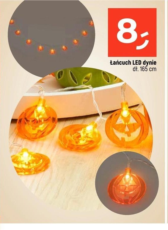 Łańcuch led dynie 165 cm promocja