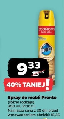 Spray do mebli Pronto (różne rodzaje) promocja w Netto
