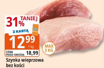 Szynka wieprzowa bez kości promocja w Leclerc