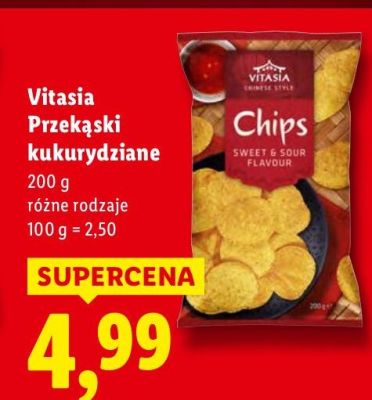 Przekąski Vitasia kukurydziane 200 g promocja w Lidl