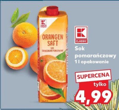Sok pomarańczowy z cząsteczkami miąższu Riviva promocja w Kaufland