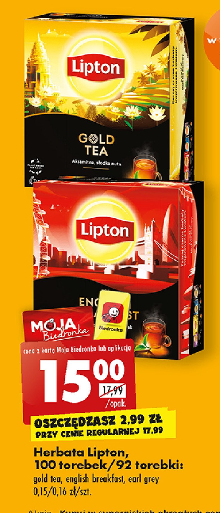 Herbata english breakfast Lipton special collection promocja