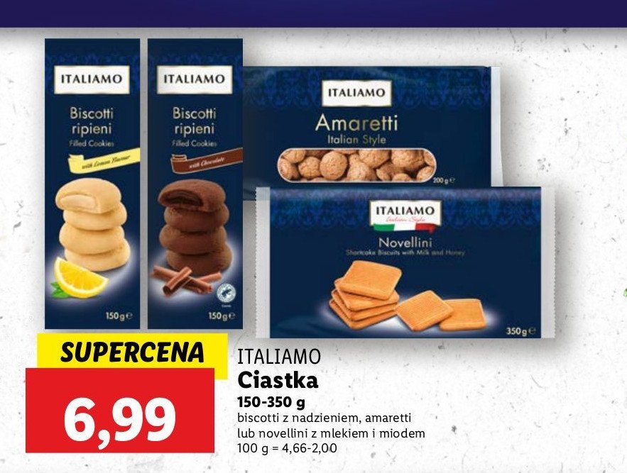 Ciasteczka włoskie z migdałami Italiamo promocja