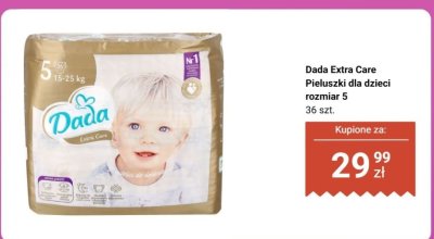 Pieluchy Extra Care dla dzieci rozmiar 5, 36 szt. Dada promocja w Biedronka
