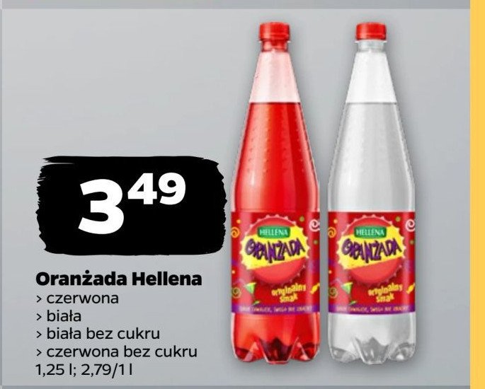 Oranżada biała zero Hellena oranżada promocja