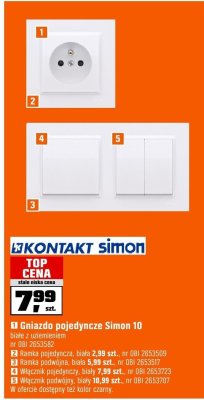 Ramka pojedyncza Simon 10 biała promocja w OBI