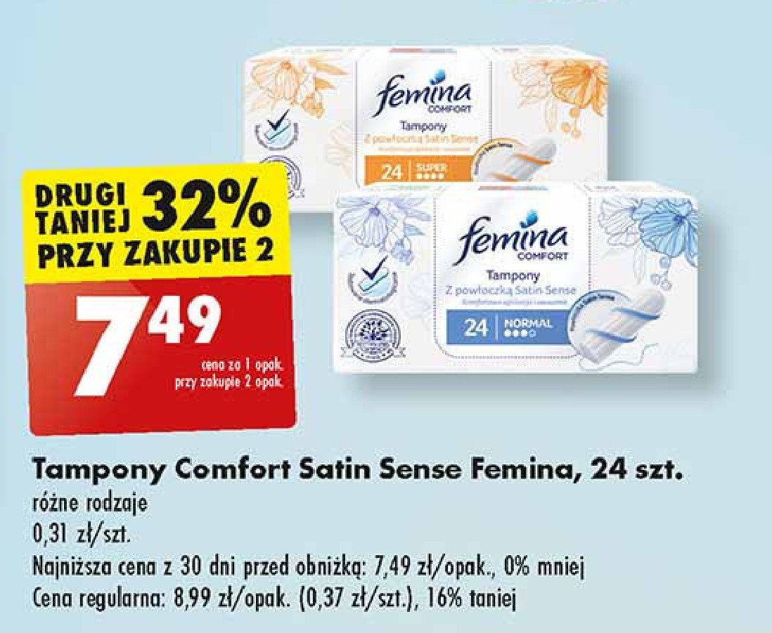 Tampony normal Femina comfort promocja