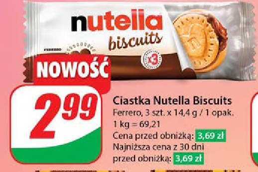 Ciastka z kremem NUTELLA BISCUITS promocja w Dino