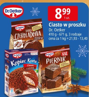 Ciasto w proszku Dr. Oetker promocja w Leclerc