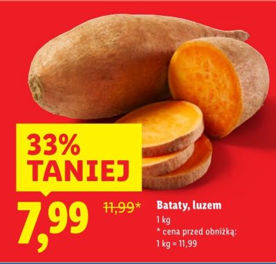 Bataty luzem promocja w Lidl