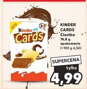 Herbatniki z czekoladą Kinder cards promocja w Kaufland