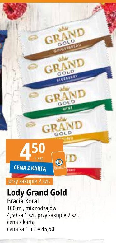Lód almond Koral grand gold promocja
