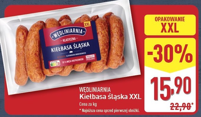Kiełbasa śląska regionalna Wędliniarnia classic promocja