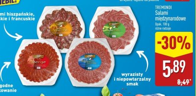 Salami międzynarodowe TREMONDI promocja w Aldi