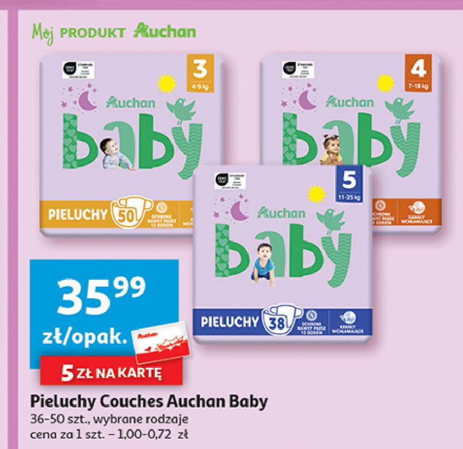 Pieluchy junior+ Auchan baby promocja
