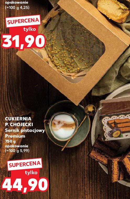 Sernik pistacjowy Chojecki promocja w Kaufland