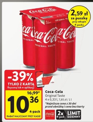 Coca-Cola Original Taste promocja w Intermarche