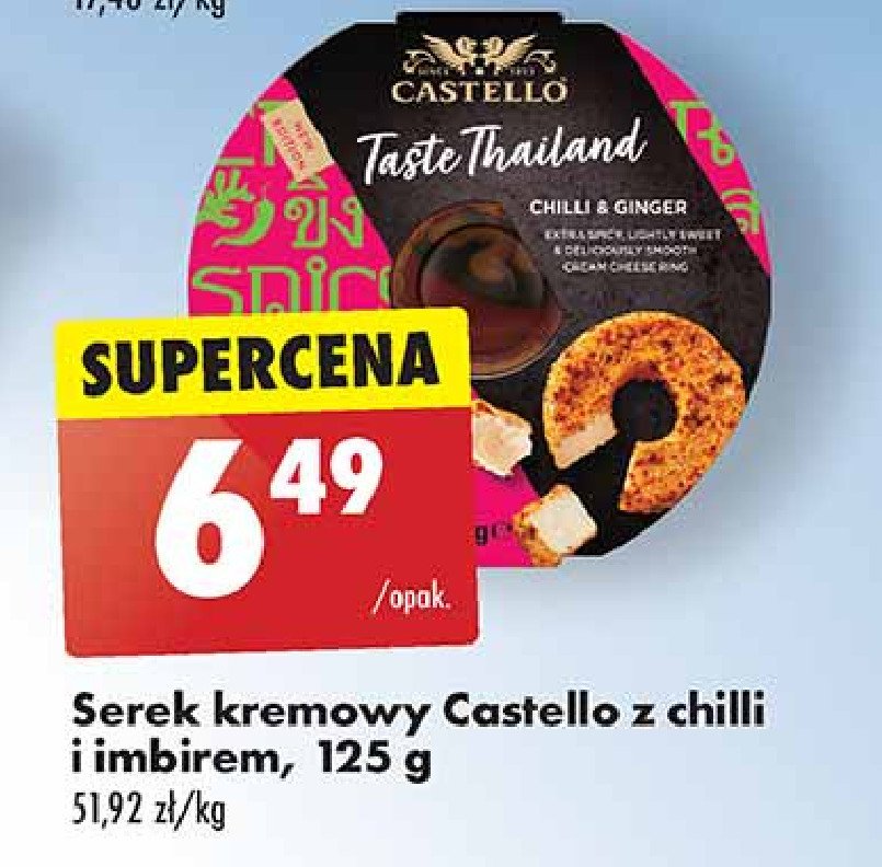 Serek kremowy z chilli i imbirem Castello arla promocja w Biedronka