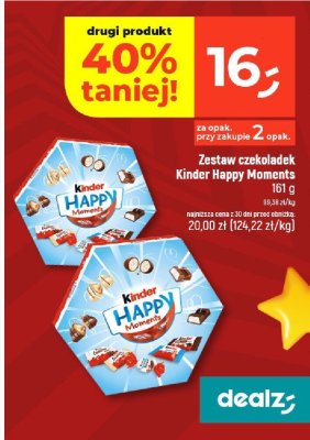 Zestaw czekoladek Kinder Happy Moments promocja w Dealz
