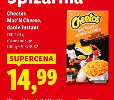 Danie instant Cheetos Mac'N Cheese promocja w Lidl
