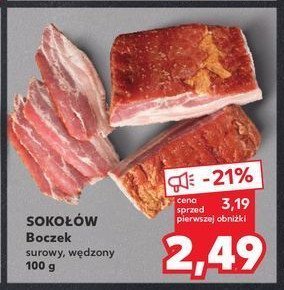 Boczek surowy wędzony extra Sokołów promocja