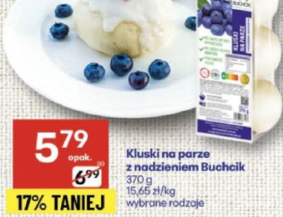 Kluski na parze z nadzieniem Bucheik promocja w Delikatesy Centrum
