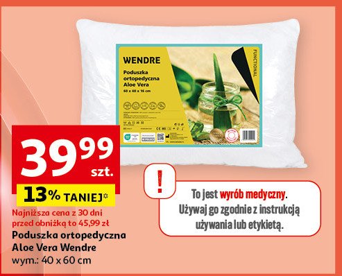 Poduszka aloe vera 40 x 60 cm Wendre promocja