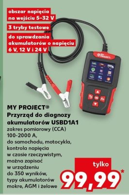 Przyrząd do diagnozy akumulatorów USBD1A1  promocja w Kaufland