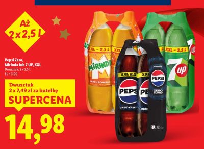 Napój Pepsi Zero, 2 x 2,5 L promocja w Lidl