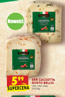 Ser caciotta z chilli Gustobello promocja
