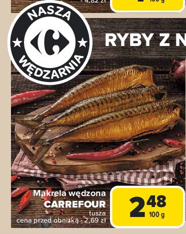 Makrela wędzona Nasza wędzarnia carrefour promocja w Carrefour