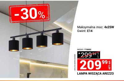Lampa wisząca AREZZO 4x25W E14 promocja w Merkury Market